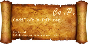 Csókás Péter névjegykártya
